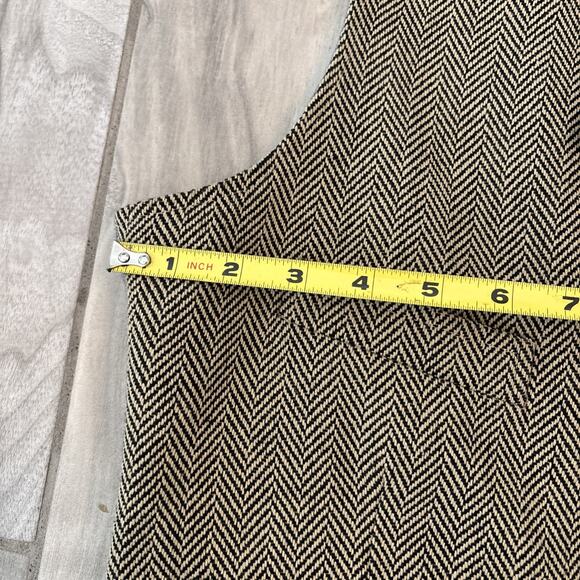 Lands End Canvas 1963 Sz Large Tan Herringbone Button With Chambray Back NWT - Picture 5 of 10